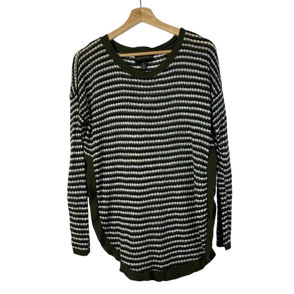 Absolutely Creative Worldwide Olive Green Knit Pullover Sweater M